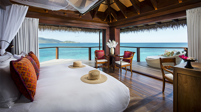 While there’s no bad spot on Necker Island, one favorite is the high-up perch of Leha Lo, where the all but unobstructed Caribbean breeze means you won’t miss the AC.  | Photo courtesy Necker Island
