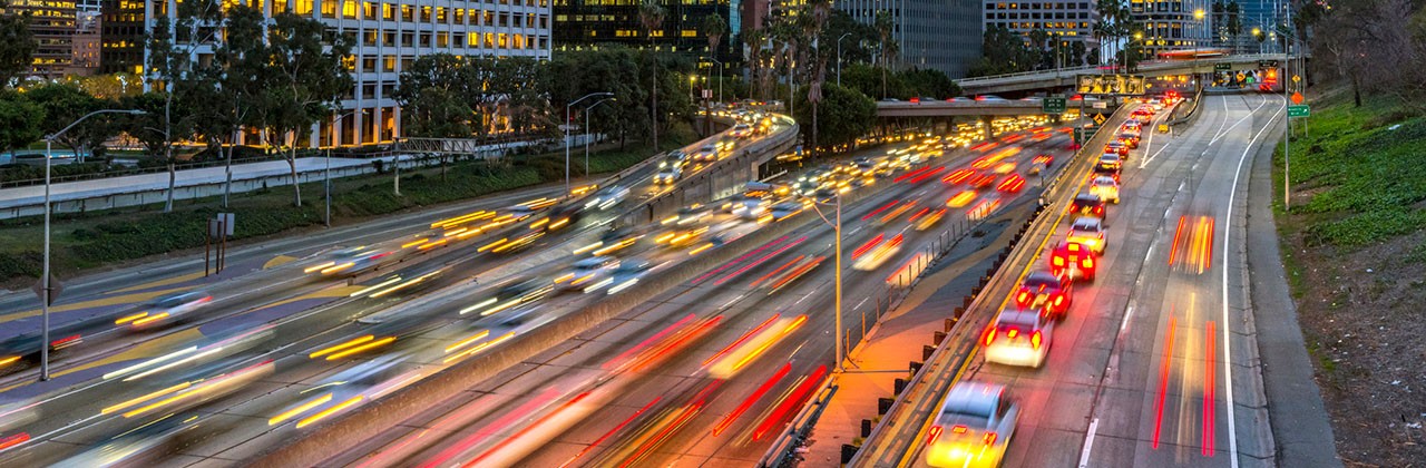 Speeding traffic on a highwau