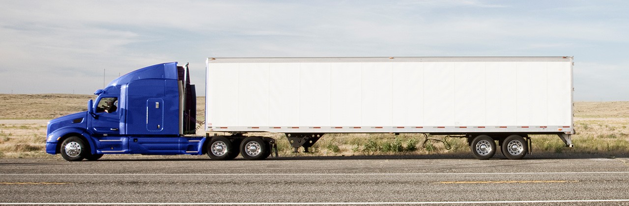 Semi truck on road