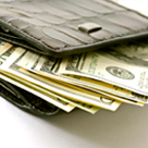 Wallet with money