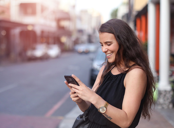 Woman on phone