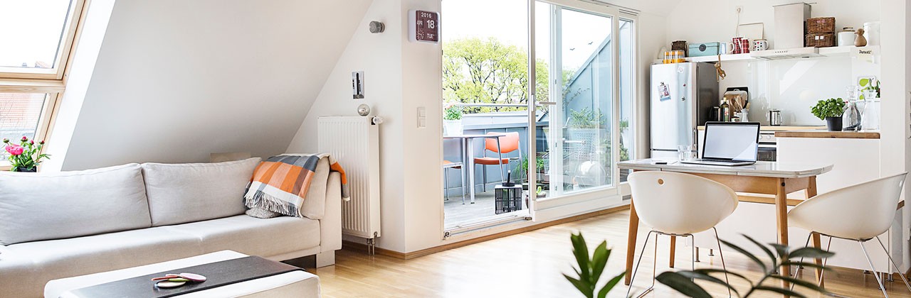 The living room in a modern apartment