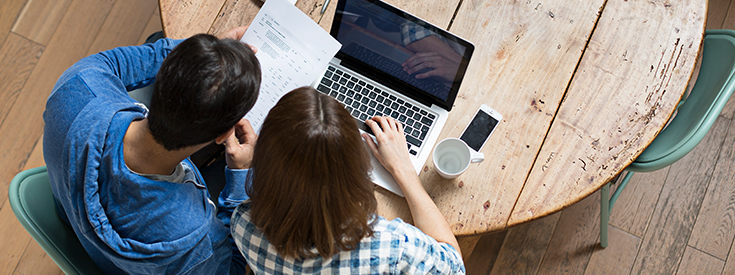 Couple on laptop