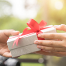 Hands holding gift