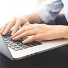 Hands on laptop