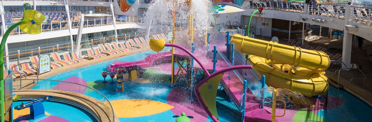 Water slides aboard the Symphony of the Seas