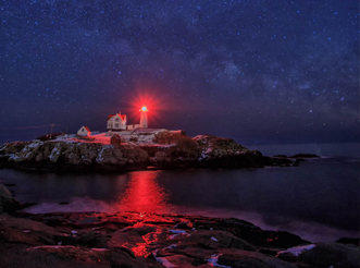 Nubble Lighthouse by Ronald Grant