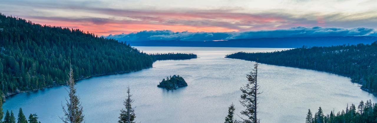 Sunrise on Emerald Bay, Lake Tahoe, California