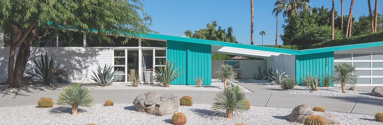 A 1957 butterfly house in Palm Springs. 