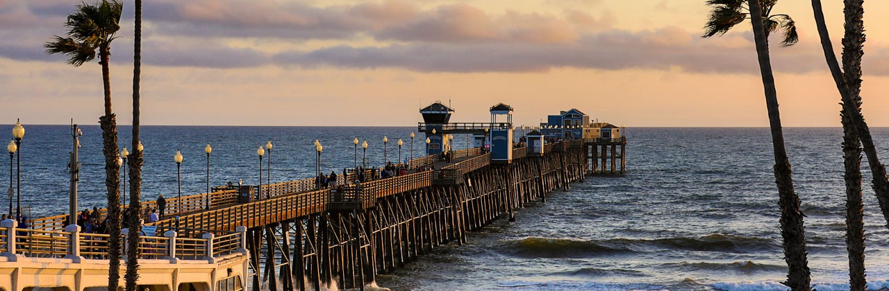 Oceanside Pier at sunset April 2022