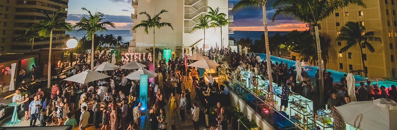 Event: Crazy Rich Cocktails at Alohilani Resort Waikiki Beach, October 24, 2019.