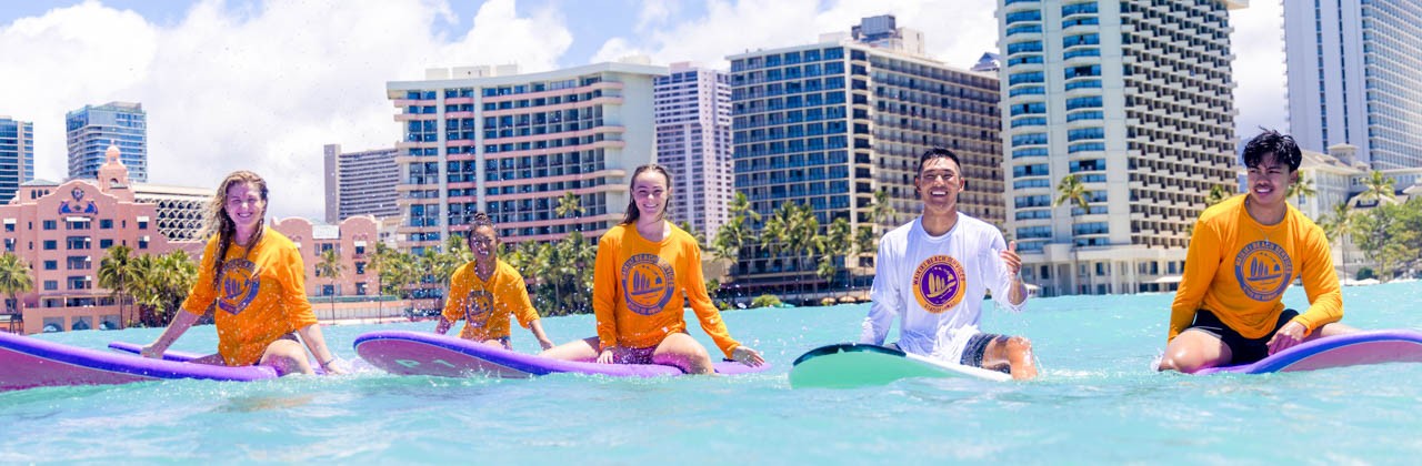 Waikiki Beach Services offers both private group and individual surf lessons.