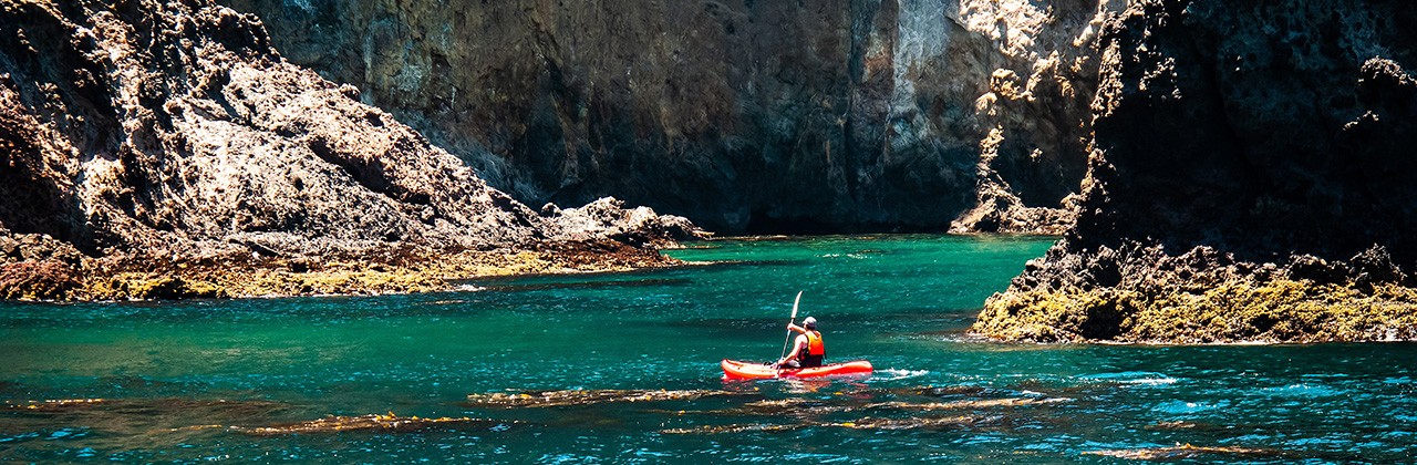 Sea Kayaking at Santa Cruz Island - Channel Islands National Par