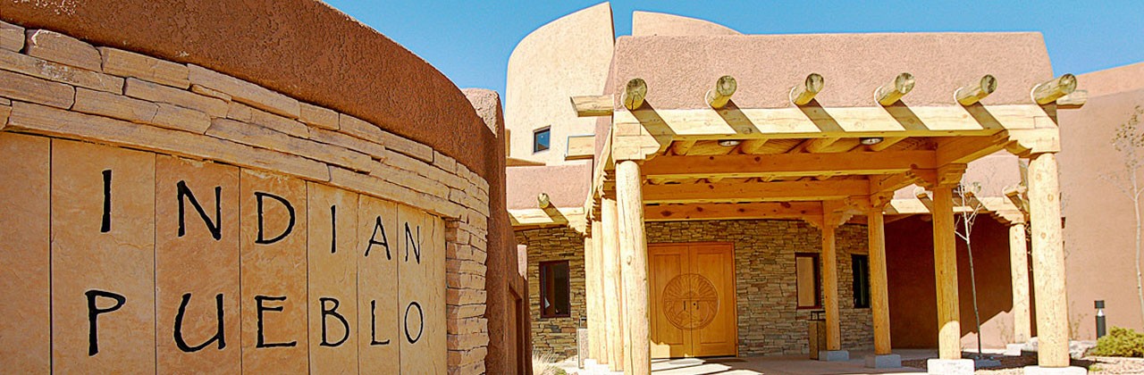 The ouside of the Indian Pueblo Cultural Center in Albuquerque