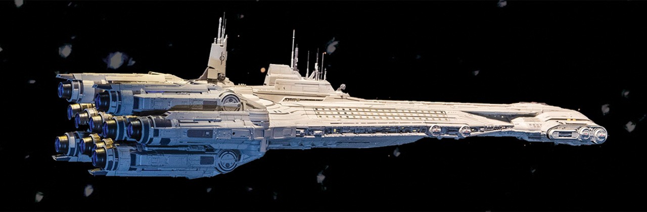 A model of the Halcyon starcruiser is viewable by guests for a limited time in Disney’s Hollywood Studios at Walt Disney World Resort in Lake Buena Vista, Fla. When guests book the two-night vacation experience for Star Wars: Galactic Starcruiser, debuting at Walt Disney World Resort in 2022, they will stay aboard this glamorous ship as they plunge into an all-immersive Star Wars story that goes beyond anything Disney has created before. (David Roark, photographer)