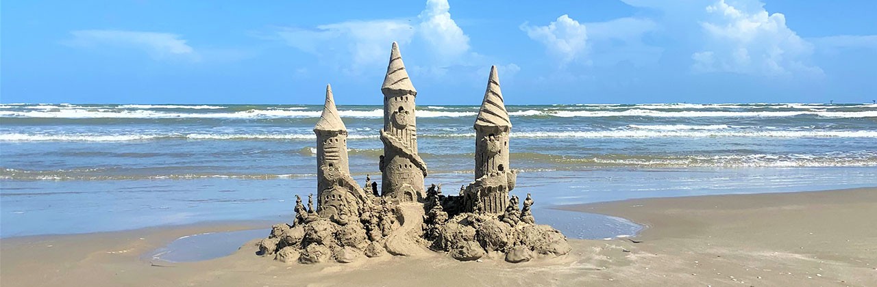 Sandcastle built for class with The Port Aransas Sandcastle Guy, Mark Landrum