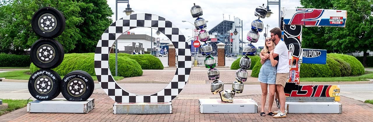 In 2013, RR created a LOVEwork made from Goodyear tires, checkered flag vinyl, racing helmets and sheet metal that was once part of NASCAR racecars.Virginia Tourism Corporation, www.Virginia.org