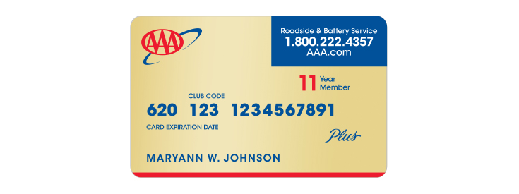 AAA Plus membership card