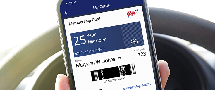 AAA digital membership card AAA digital membership card