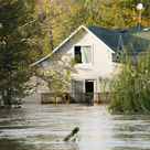 Flooded house