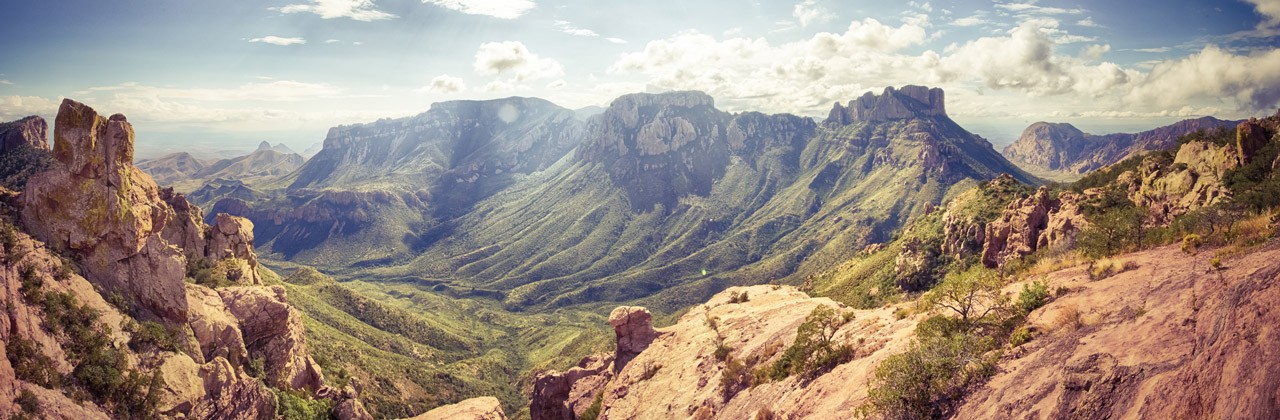 Panoramic view of a vista at Big Bend National Park