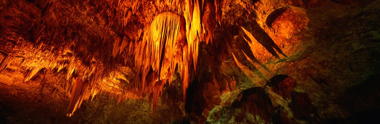 Rock formations inside Carlsbad Caverns National Park