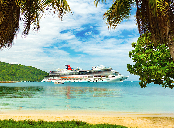 Carnival cruise ship in Ocho Rios