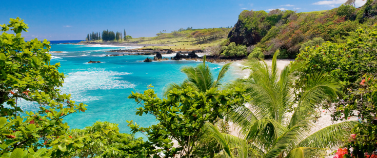 Beach view in Hana, Hawaii