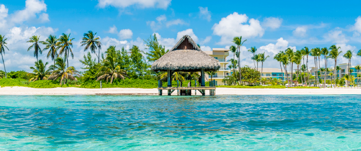 Over water hut in Punta Cana