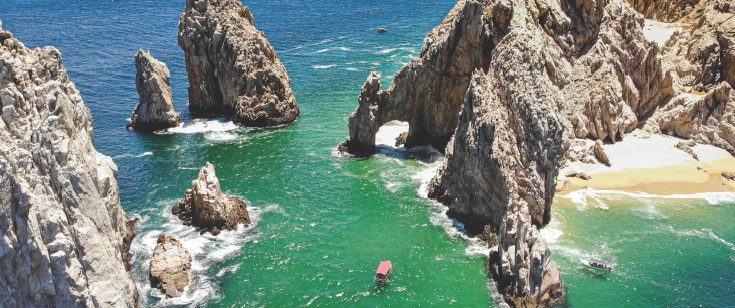 Cabo San Lucas, Mexico Arial view of El Arco in Cabo San Lucas