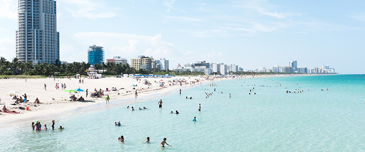 Miami beach people in water Miami beach people in water