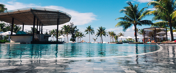 View of hotel infinity pool