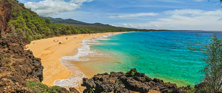 View of Big Beach, Maui, Hawaii