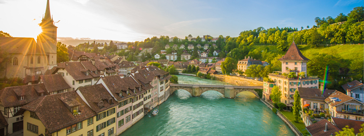 Arial view of Bern City, Switzerland
