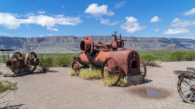 Old equipment in the Castolon Historic District