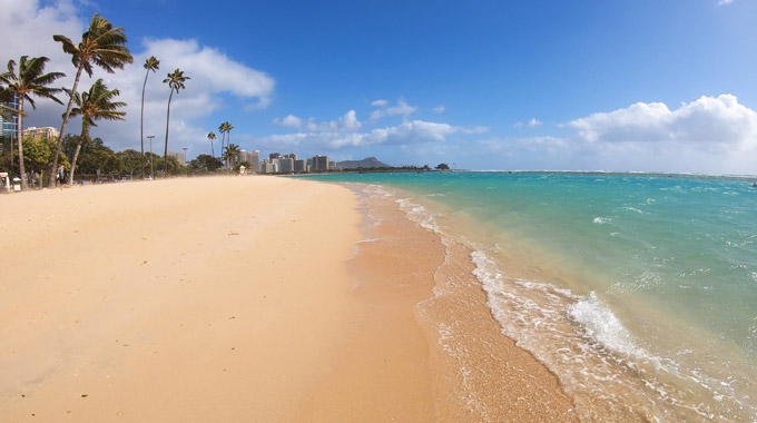 Honolulu beach photo from a vacation