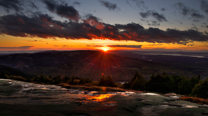 Sunrise as seen from Cadillac Mountain
