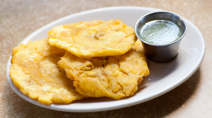 A plate of fried plantains