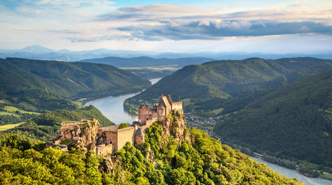 Castle ruins in Wachau Valley, Austria