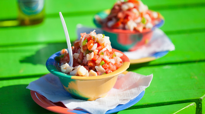 Bowls of conch salad