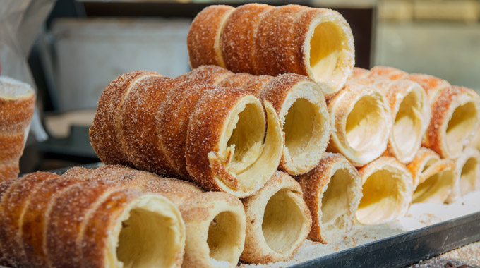 A display of trdelník