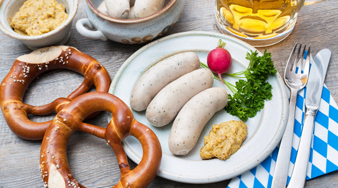 A serving of weisswurst