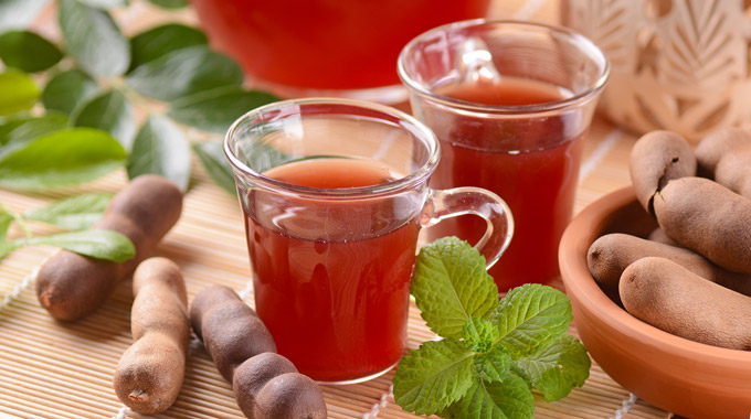 Glasses of tamarind juice