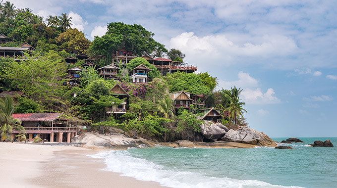 Beach bungalows in Thailand
