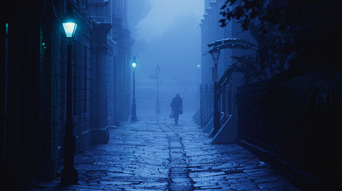 Pirate's Alley in the French Quarter of New Orleans at night