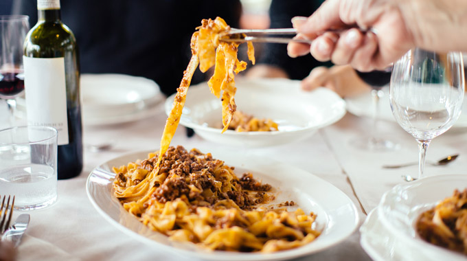 Papardelle being served at a restaurant in Florence