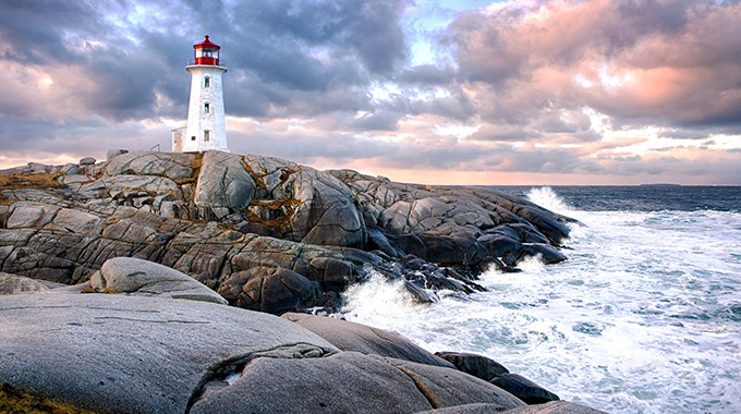 The Peggy's Cove Lighthouse in Nova Scotia