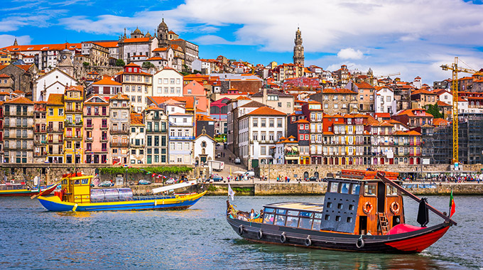 Boats on the Douro in Porto