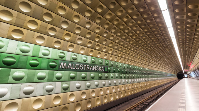 A Metro station in Prague