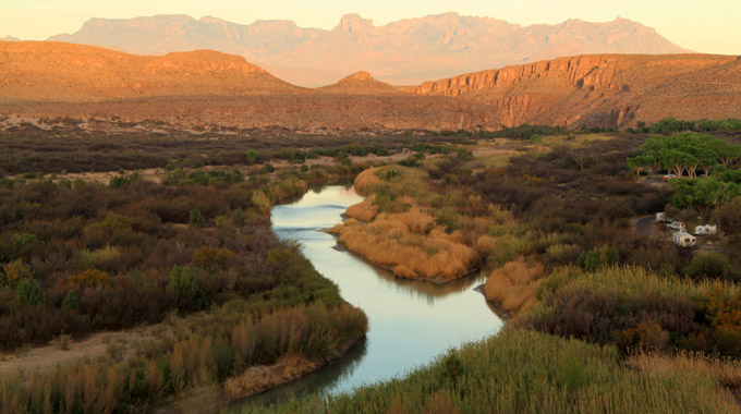 The Rio Grande river in Big Bend National Park